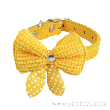 Small Dog Pet Bow Collar